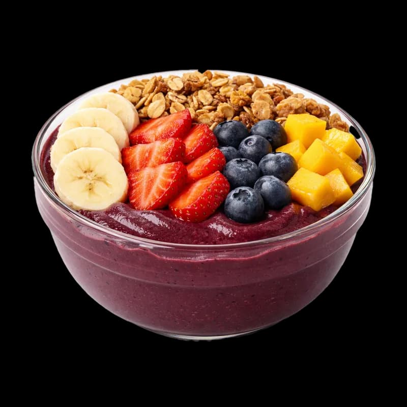 Acai Bowl com Frutas Frescas e Granola PNG fundo transparente - Acai Bowl Fruits Fresh Granola transparent background PN