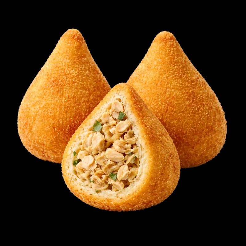 Coxinhas de Frango Crocantes e Saborosas PNG fundo transparente - Coxinhas Chicken Crispy Delicious transparent backgrou
