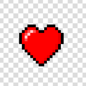 Coração pixelizado Png
