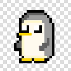 Pinguim pixelizado Png