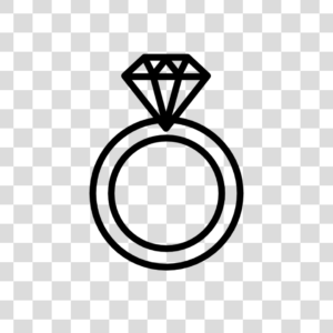 Ícone anel diamante Png