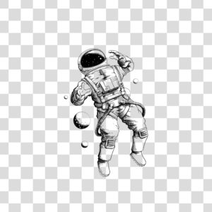 Ilustração astronauta Png
