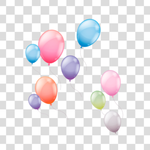 Balões flutuando Png