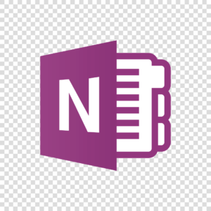 Logo Microsoft One Note Retro Png